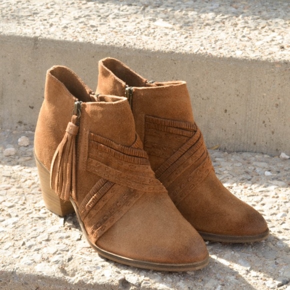 Tan Boho Suede Booties - Picture 2 of 5